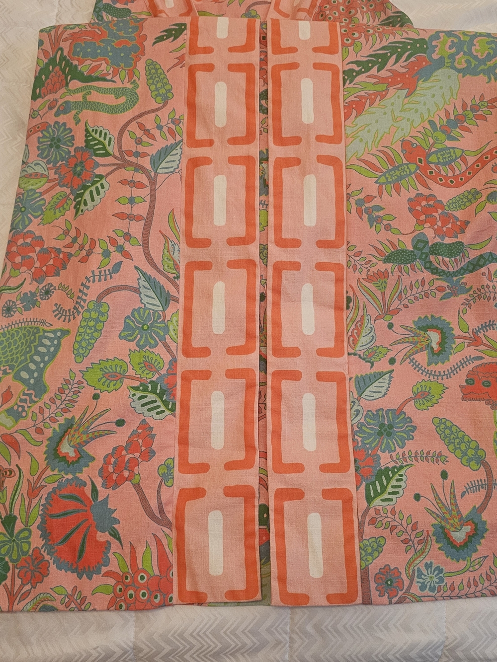 CK Bradley Gwendolyn maxi dress features a bright floral coral print Sz L - Picture 6 of 10